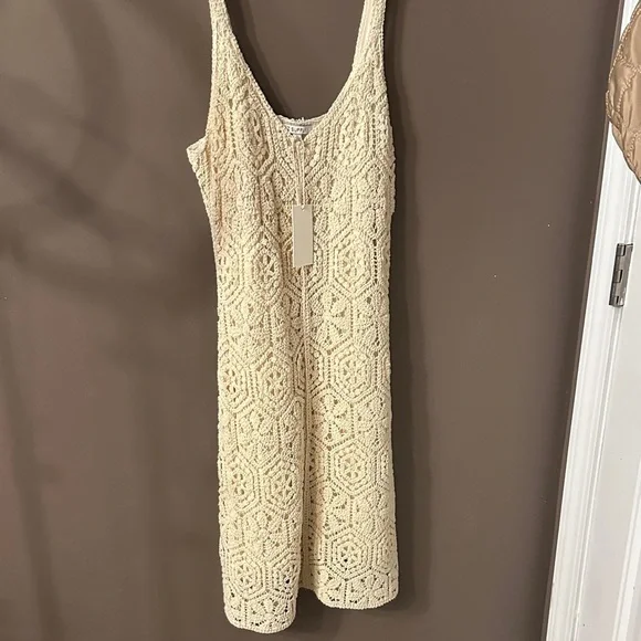 Z Supply Cream Crochet Midi Dress - Picture 1 of 4